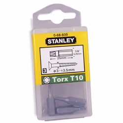 Stanley EMBOUTS DE VISSAGE 1/4 TORX 25MM