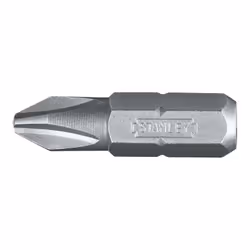 Embout Phillips Ph3x25mm 25 pcs. Fabriqué en acier au chrome-vanadium, trempé et revenu. Embouts - conformes à la norme ISO.  ...