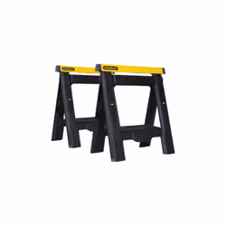 Description générale Lot de 2 tréteaux pliables télescopiques STANLEY, conçus pour offrir une capacité de charge maximale de ...