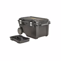 Stanley COFFRET DE CHANTIER ÉTANCHE 90L FATMAX, Caisse à outils, Polypropylène, Noir, 90 L, Charnière, 748 mm