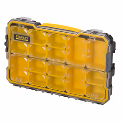 Stanley ORGANISEURS ETANCHES FATMAX, Boîte pour petites pièces, Polycarbonate (PC), Noir, Jaune, 432 mm, 267 mm, 64 mm