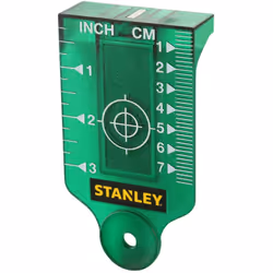 Cible laser magnétique réfléchissante STANLEY® rougePermet le nivellement de supports muraux : idéal pour la pose de faux-pla ...