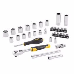 STANLEY Coffret de douilles 3/8" - Jeu de 45 pièces