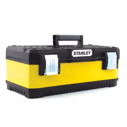 Stanley 1-95-612, Boîte à outils, Métal, Plastique, Noir, Jaune, Charnière, 487 mm, 293 mm