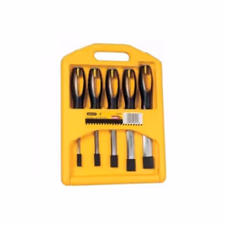 Description générale Jeu de 5 ciseaux à bois FatMax® de haute qualité, comprenant des tailles de 6, 10, 15, 20 et 25 mm. Conç ...