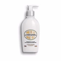 L'Occitane Almond, Lait, Hydratant, Adoucissant, Peau normale, 240 ml, Huile de tournesol, Beurre de karité, Flacon pompe