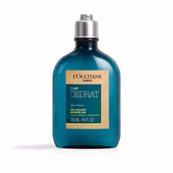 L'Occitane Gel Douche Cap Cédrat 250ml, Gel douche, 250 ml, Adultes, Hommes, Corps et cheveux, Peau normale