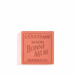 L'Occitane Bonne Mère Rhubarb &amp; Basil Soap, Mains, Savon en pain, Nettoyant, Basilique, Rhubarbe, Rose, Carré