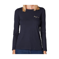 Tee shirt manches longues Morgan 222-tcoeur marine/light gold XS - Femme - Bleu - Regular - Col arrondi