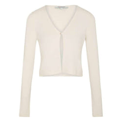 Boléro - Morgan - Blanc - Col V - Femme - Manches longues
