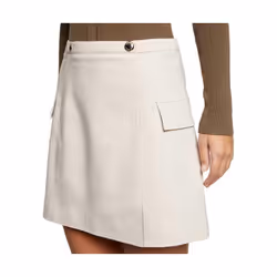 Jupe trapèze beige MORGAN Colia - poches à rabat et boutons décoratifs