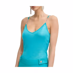 Débardeur droit Morgan bleu - Morgan - Droit - Col V - Femme