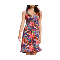 Robe courte - Morgan - Rose - Coupe droite fluide - Col cache-coeur - Bretelles
