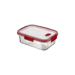 Curver smart cook - récipient avec base en verre 0,9L rectangulaire - boîte etanche et hermétique - pour cuisiner au four ou con