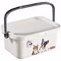 CURVER Boite carrée à couvercle Multiboxx 3L - Blanc - Pour chien et chat