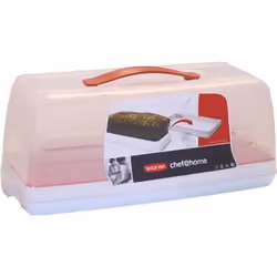 Curver 175247 Boîte à Cake Rectangulaire Transparent / Blanc