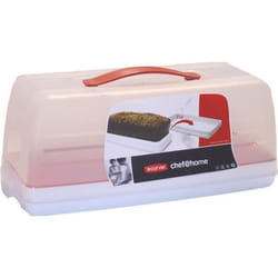 Curver 175247 Boîte à Cake Rectangulaire Transparent / Blanc