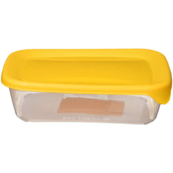 Fresh & go boîte rectangulaire de 0.5 l, résine, transparent et orange, 12 x 16 x 4 cm 182288 - Curver