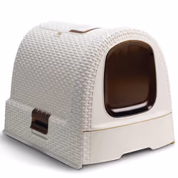 CURVER Maison de toilette - Blanc ivoire - Pour chat