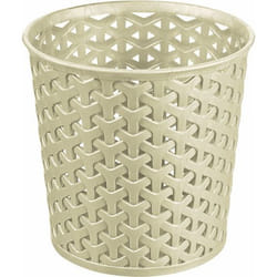 Curver Style 218652 poubelle 0,7 L Rond Plastique Crème