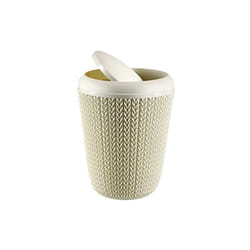 Keter - curver tricot poubelle de salle de bain tricot, plastique, blanc cassé, 22.4 x 29.5 cm