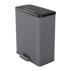 Curver - Poubelle Rectangle - deco bin 65L - Grande capacité - 49 x 32 x 61 cm - Anthracite