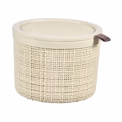Boite ronde en jute avec couvercle - 2 L - 100 % Recyclé - Élégante et multifonctionnelle - Idéale pour le salon, la chambre, ...
