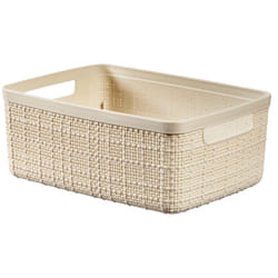 Panier de rangement Curver aspect jute 5 l Crème
