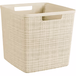 Boîte de rangement Cube 17l Jute recyclé blanc crème Montant du contenu: 4 pièce par Pack Hauteur 27 cm Mélange de matériaux  ...
