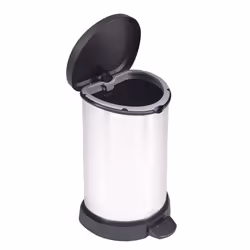 Curver 20L, 20 L, Rond, Plastique, Noir, Argent, Pédale, 303 mm