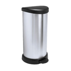 Curver Deco Bins Poubelle 40 ltrs - Argent mét/Noir