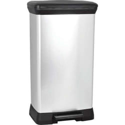 Curver 50L Carré Plastique Noir, Argent