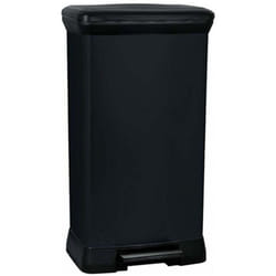Curver - Deco bin 50L Poubelle à pédale, 39 x 29 x 73 cm, Noir (187178)