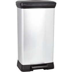 Curver - Deco bin metalics 240643 Poubelle 50 l (l x h x p) 390 x 720 x 290 mm argent, noir 1 pc(s)