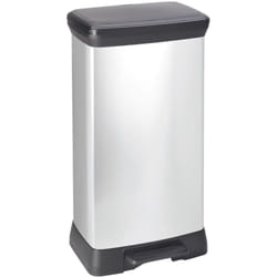 Poubelle à pédale Deco 50 l Argenté Curver