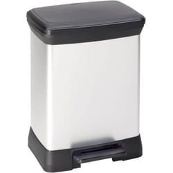 Curver - deco Bin 240638 Poubelle 30 l (l x h x p) 390 x 510 x 290 mm argent, noir 1 pc(s)