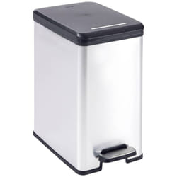 Curver - deco Bin 240639 Poubelle 25 l (l x h x p) 250 x 450 x 420 mm argent, noir 1 pc(s)