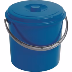 Seau avec couvercle Curver 12l plastique bleu