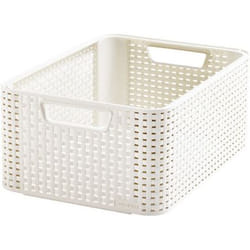 Curver Style M Panier de rangement Rotin Crème