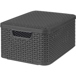 Curver - panier m avec couvercle 18L / gris foncé