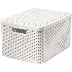 Curver Style L Panier de rangement Rotin Crème