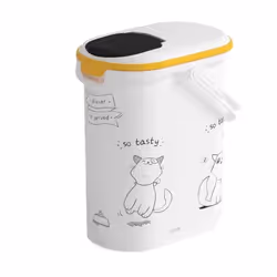 Curver 412042, Conteneur de nourriture pour animaux de compagnie, Plastique, Blanc, Jaune, Monochromatique, 10 L, 4 kg