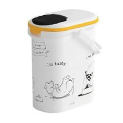 Curver Dinner is Served Conteneur de nourriture pour animaux de compagnie Plastique Noir, Blanc, Jaune
