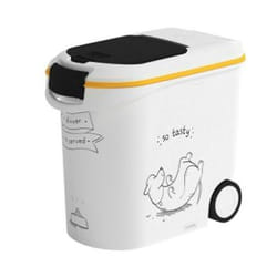 Curver Dinner is Served Conteneur de nourriture pour animaux de compagnie Plastique Noir, Blanc, Jaune