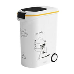 Curver Dinner is Served Conteneur de nourriture pour animaux de compagnie Plastique Noir, Blanc, Jaune