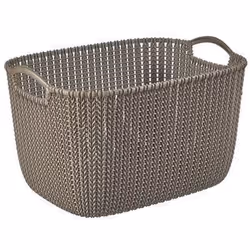 Curver Corbeille Knit Rectangulair L 19l, Panier de rangement, Marron, Rectangulaire, Tissu tricoté, Monochromatique, Intérie ...
