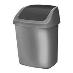 Curver Swing-Top 10 L Rectangulaire Plastique Anthracite, Argent