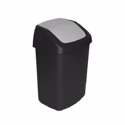 Curver Swing-Top, 10 L, Rectangulaire, Plastique, Noir, Gris, Plastique, 246 mm