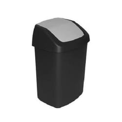 Curver Swing-Top 10 L Rectangulaire Plastique Noir, Gris