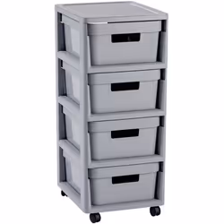 Curver Infinity 4 x 10l avec 4 tiroirs de Coffre des tiroirs de Stockage Chariot